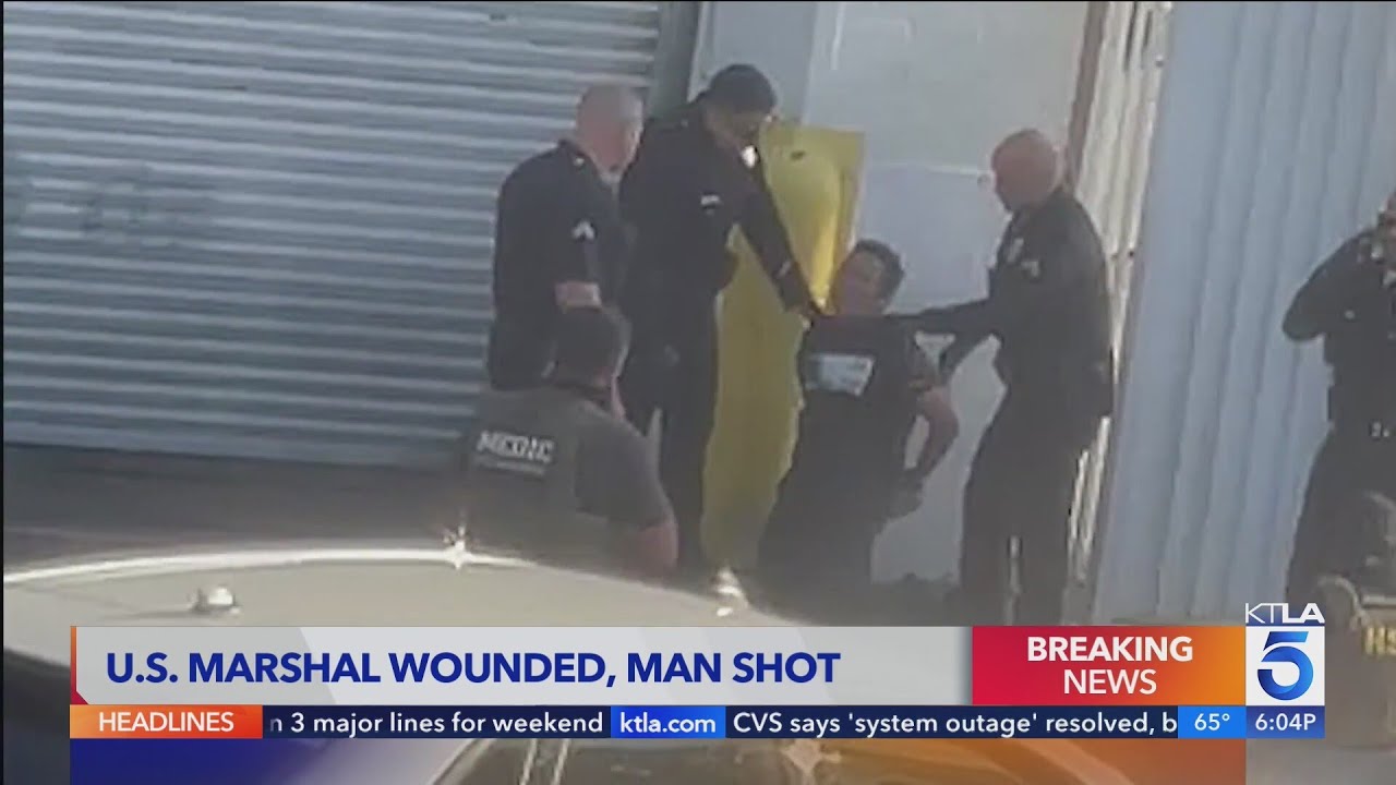U.S. Marshal wounded, man shot in South L.A.