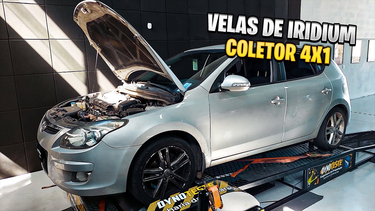 Coletor 4x1 e velas de Iridium no Hyundai i30! Recorde de potência em nosso dinamômetro!