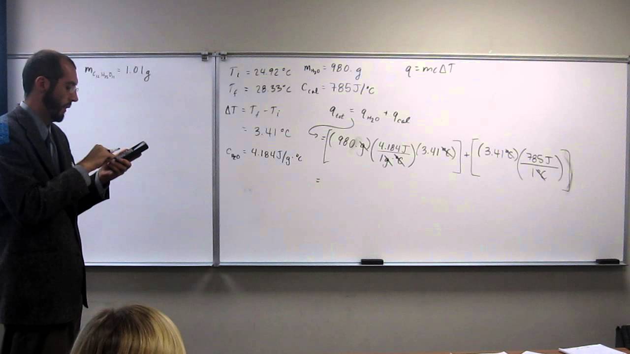 Calculate the Heat of Combustion (qtotal) Using a Bomb Calorimeter 006