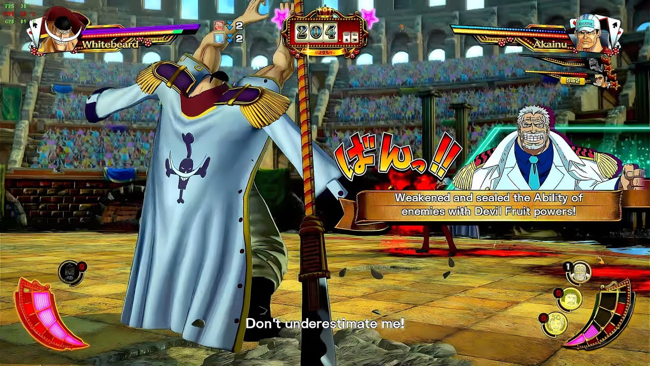 One Piece - Burning Blood - Whitebeard VS. Sengoku, Akainu & Kizaru