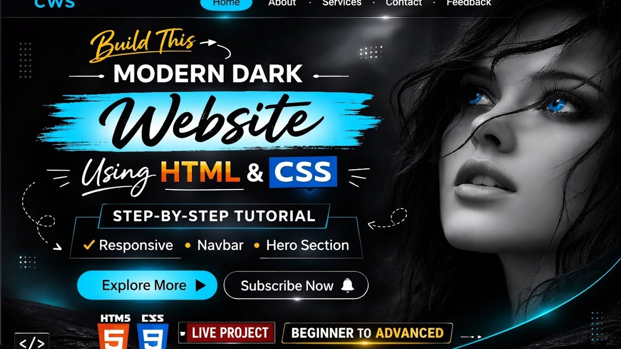 CREATE Your Own Modern Hero Website with HTML and CSS Now ?
