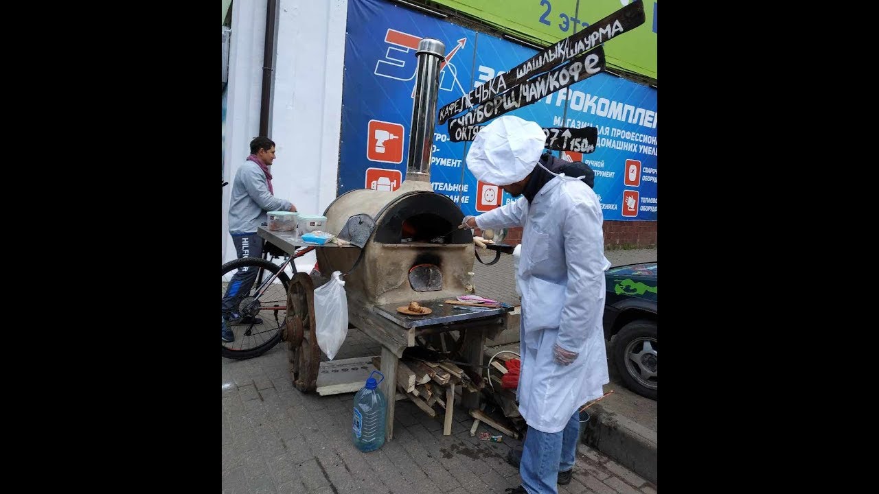Пиццу и блины выпекаем в полевой печи-кухне Древних Ариев
