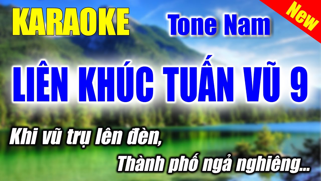 KARAOKE NHẠC SỐNG || LIÊN KHÚC TUẤN VŨ 9 (beat chuẩn ) Tone Nam || Phượng Hoàng kara