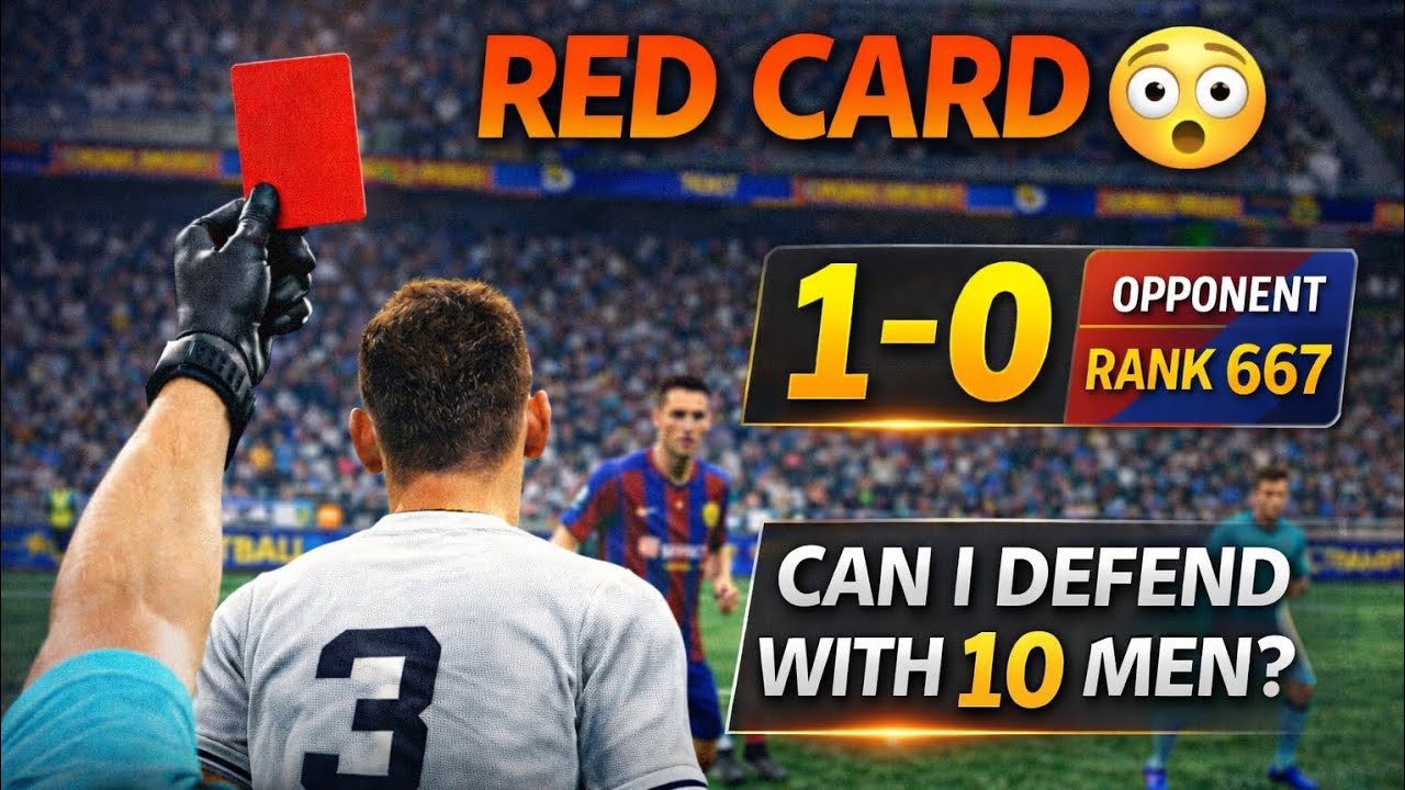 Can I Defend 1–0 With a Red Card 😳 | vs Rank 667 | eFootball Mobile