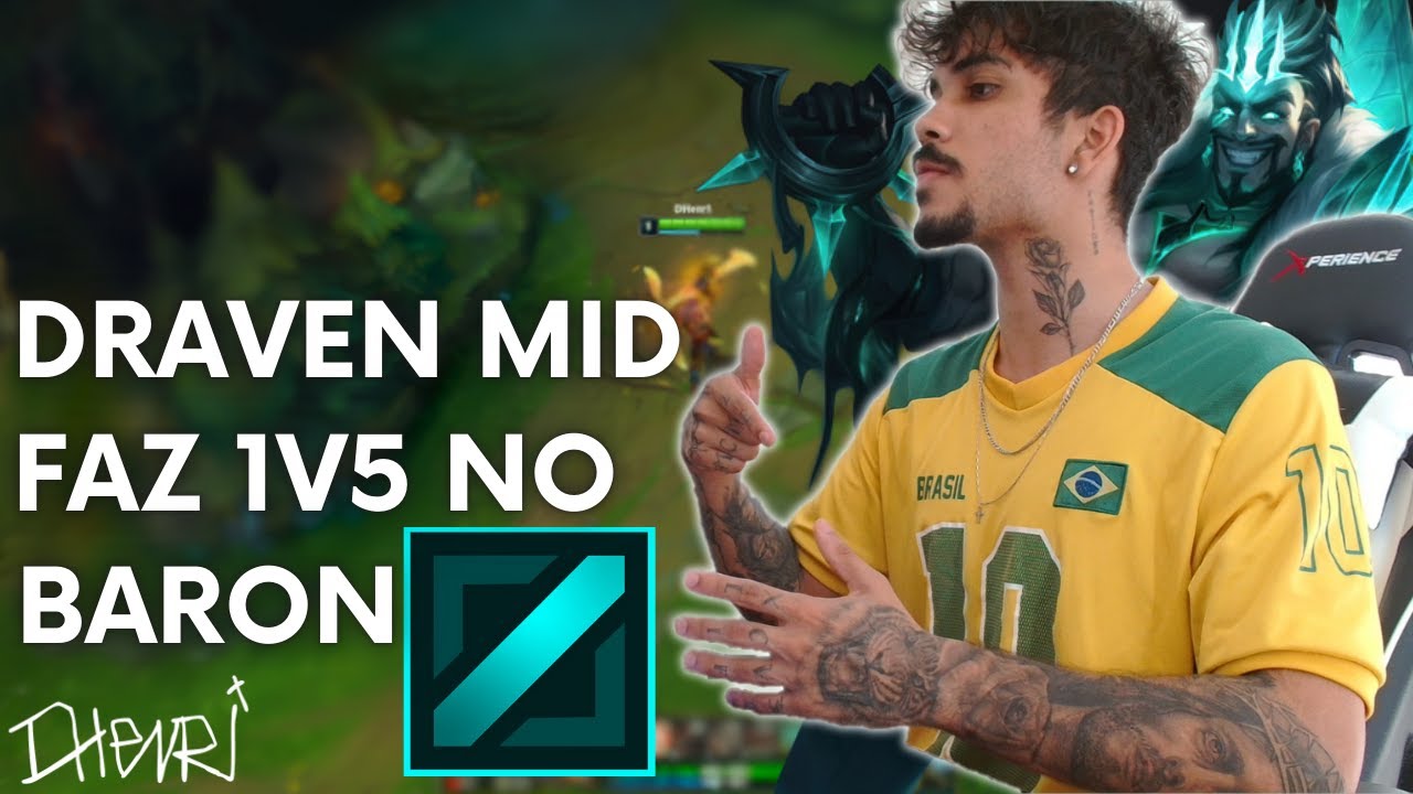 DRAVEN MID É TANTO SNOWBALL QUE FAZ PENTA SOLO! xD