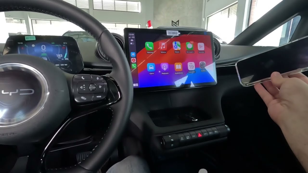 Apple Car Play sem fio no Byd Dolphin com aparelho USB - Testando o sistema