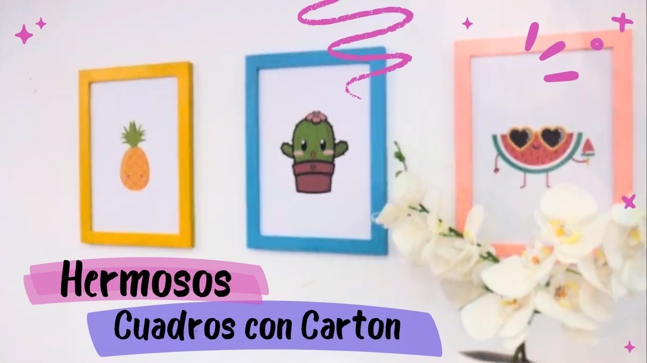 ✨Como Hacer CUADROS con CARTON FACIL y RAPIDO