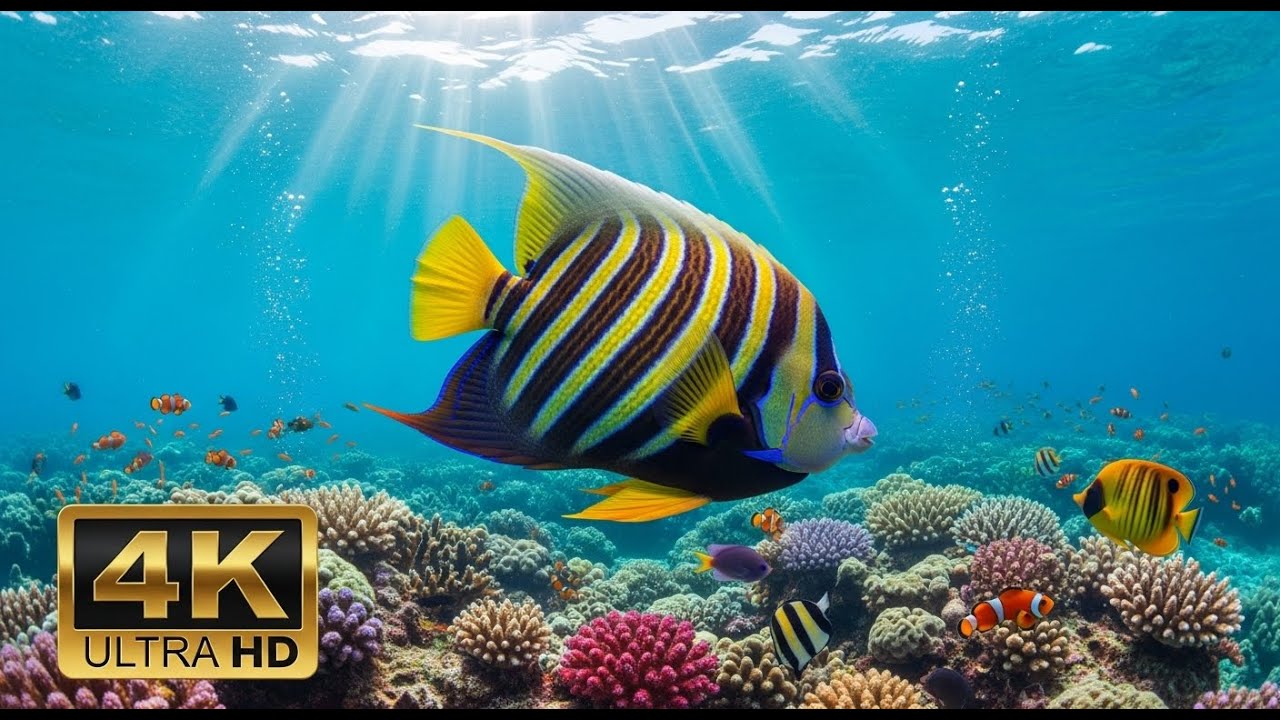 🌅 Deep Sea Aquarium 4K &ndash; Tranquil Fish Swimming & Soothing Background Music