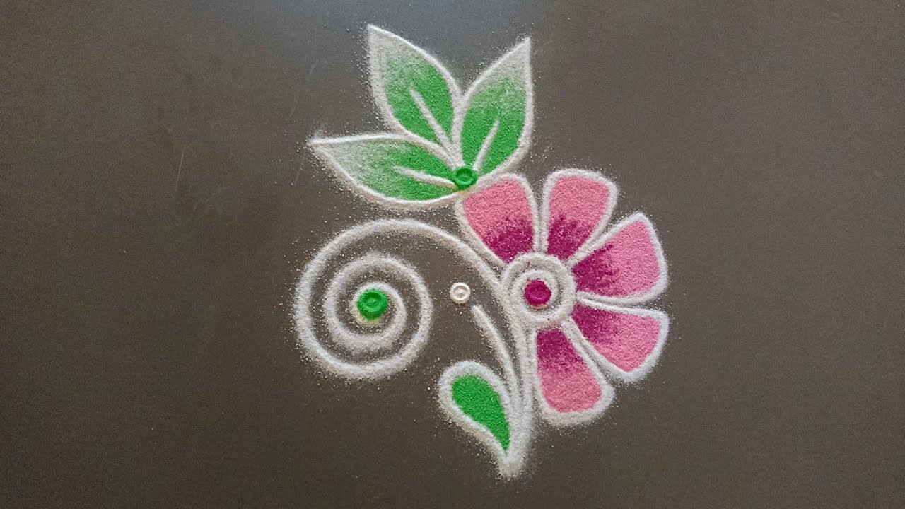 daily use rangoli || rangoli || rangoli design || rangoli kolam || muggulu || freehand rangoli