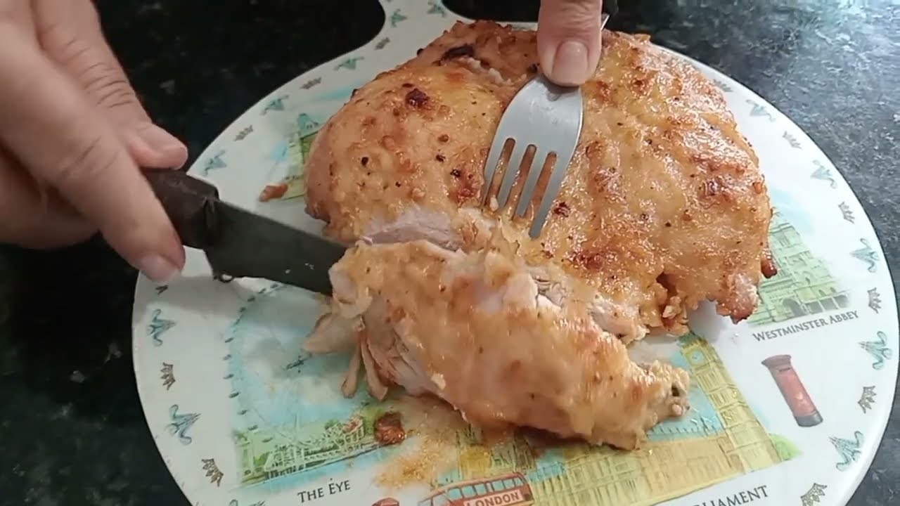  frango assado com creme de cebola faça aí e me conta 😋