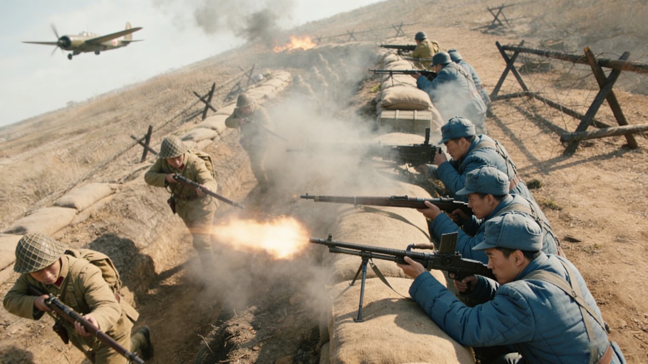 敵方大軍攻入陣地，新四軍強力抵抗打爆敵方重武器大軍大敗潰逃！