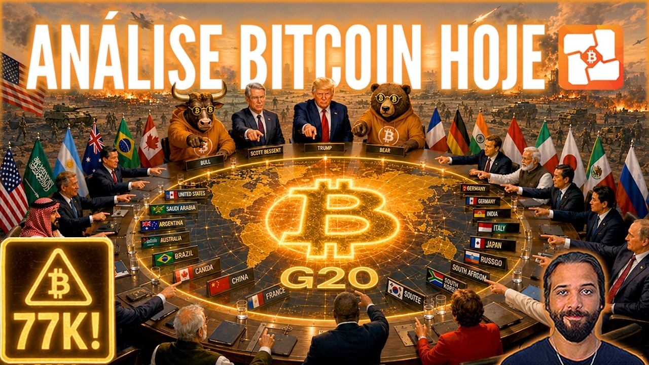 ⚠️BITCOIN HOJE: 77K COM O RETORNO DA GUERRA ENQUANTO O MUNDO ACELERA NA ADO&Ccedil;&Atilde;O DE CRYPTO! E AGORA?
