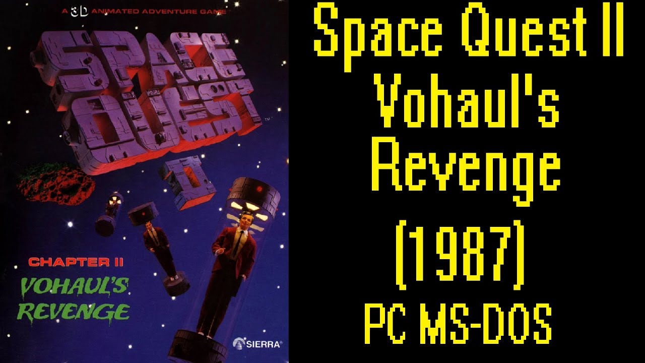 Space Quest 2 : Vohaul's Revenge (1988) - DOS Gameplay Video - PC MS-DOS