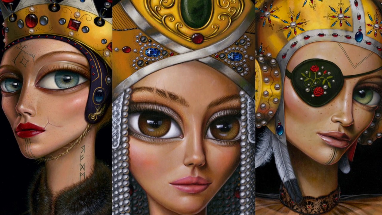 Female Artist / THREE PAINTINGS / Leila Ataya
