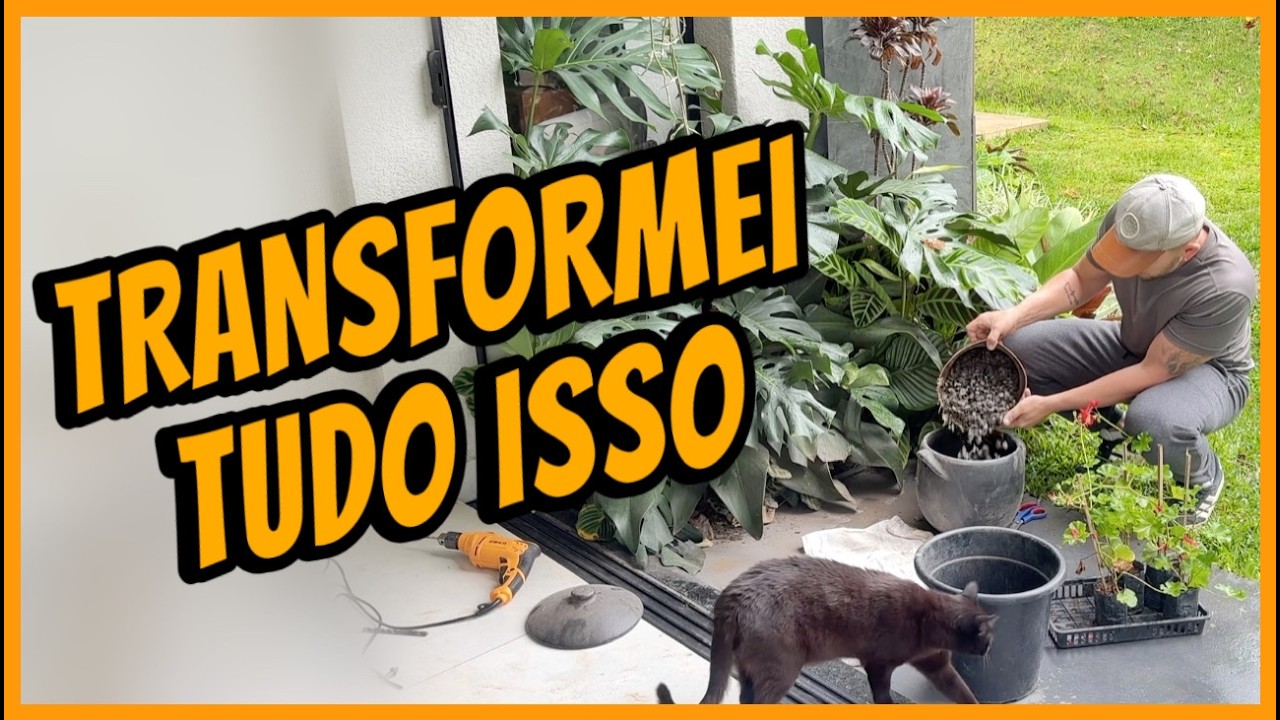 VLOGÃO: ARRUMANDO a BAGUNÇA e TRANSFORMANDO lixo em VASOS para o JARDIM | Henrique Buttler