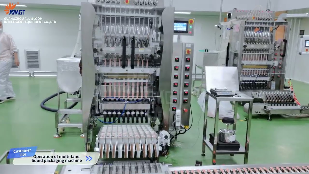 Mouthwash stick pack packaging machine in customer factory site-APM'GT