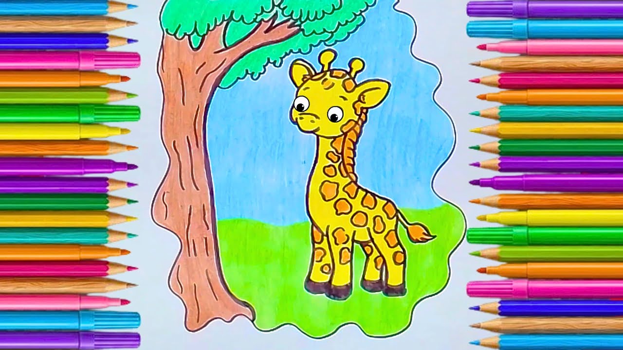 Desenhar e Pintar: a Girafinha que Descobriu Suas Vantagens🦒❤️ | Feneco Arts