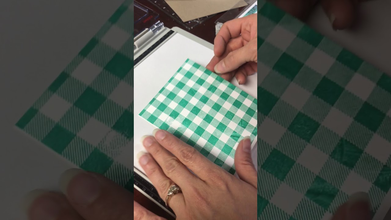 Custom Plaid Backgrounds using the Concord & 9th background stamp.