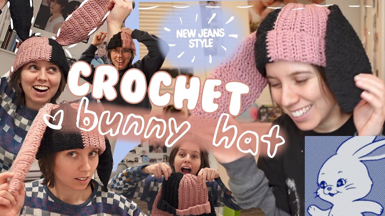 Crocheting a Bunny Hat so i can join ✨New Jeans✨ 🐰