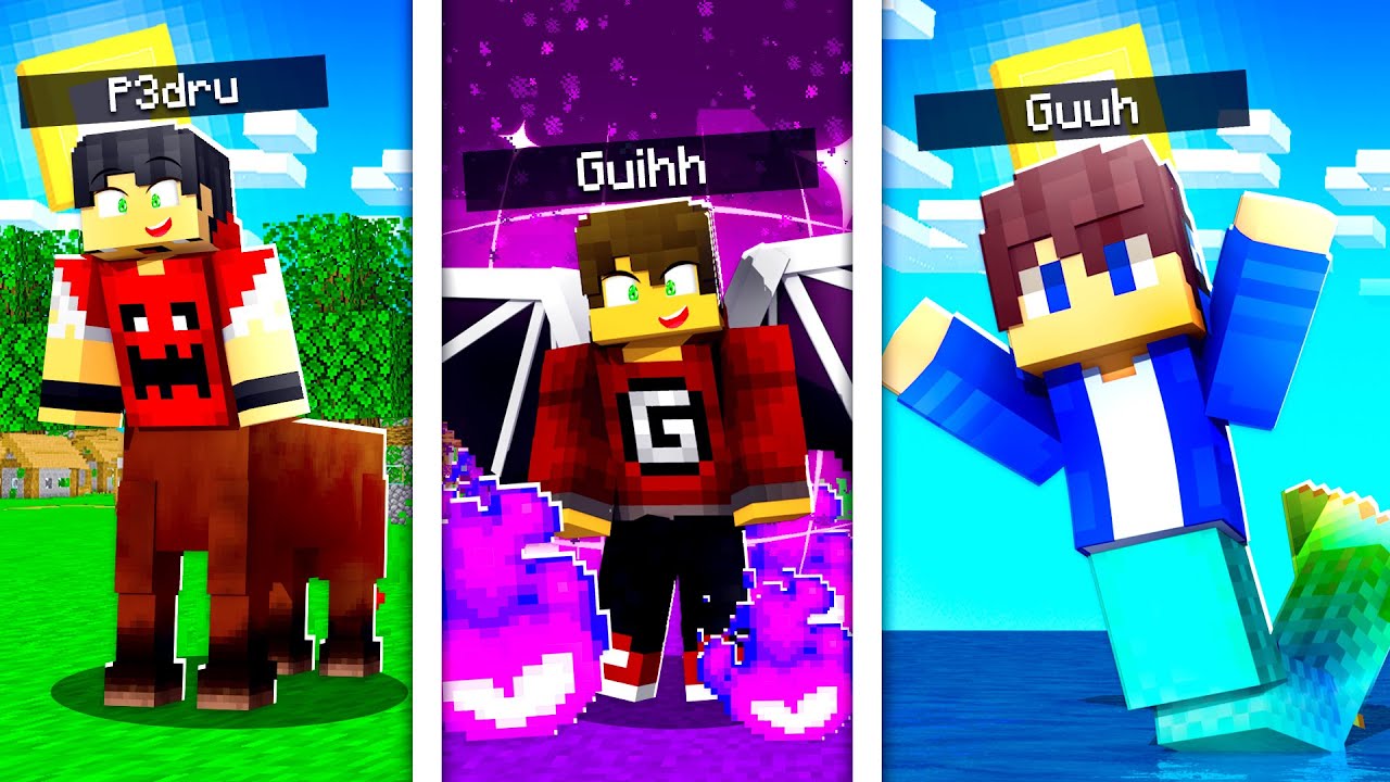 MINECRAFT... mas TEMOS RAÇAS DIFERENTES ✭ Guihh ✭