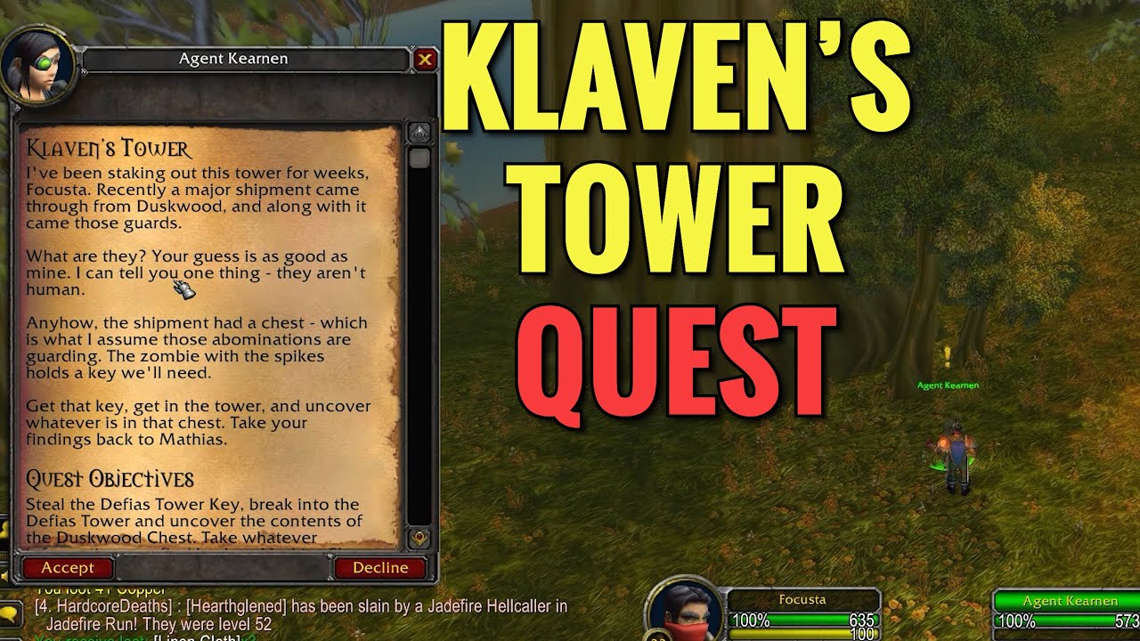 Klaven's Tower Quest (WoW Classic)