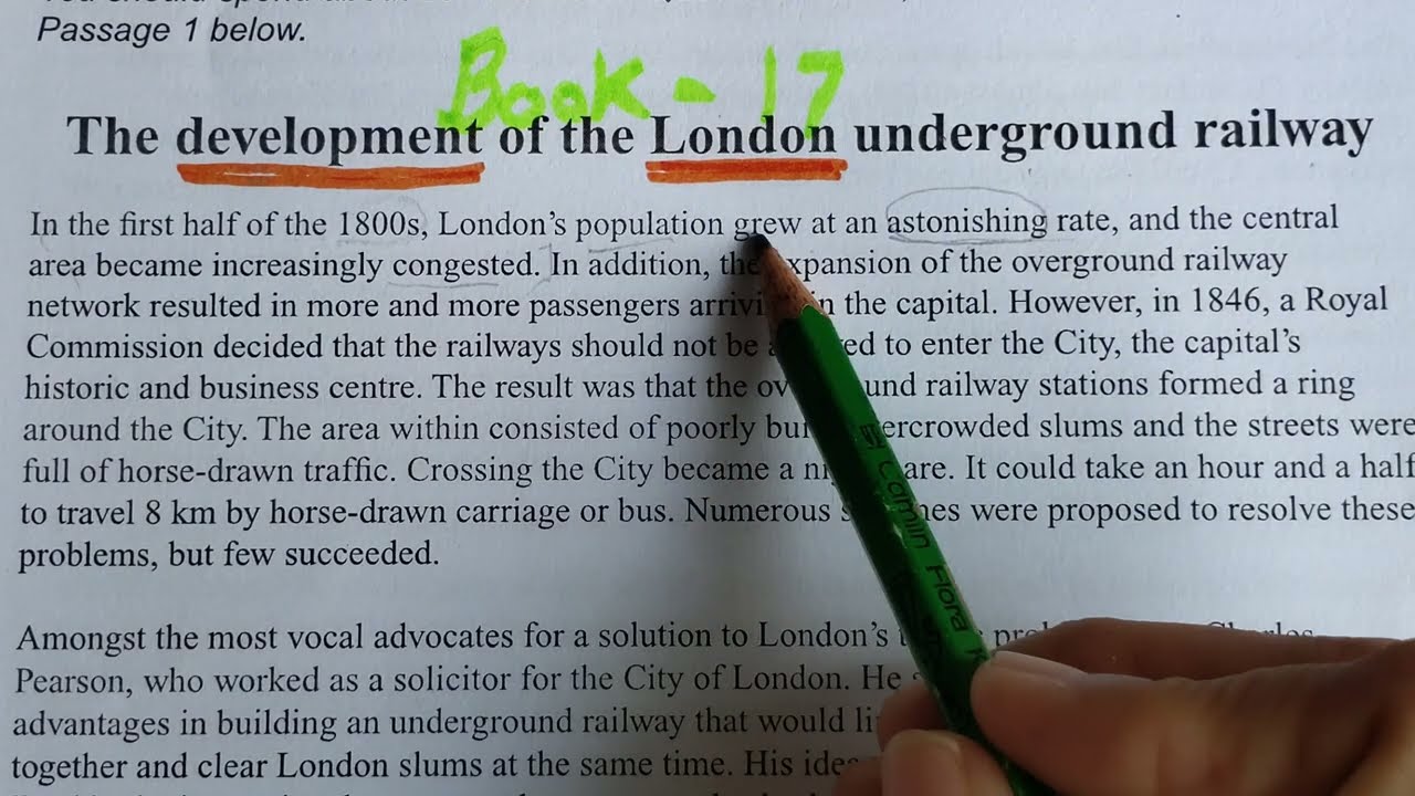 IELTS  The development of London Underground railway reading answers @ielts-9