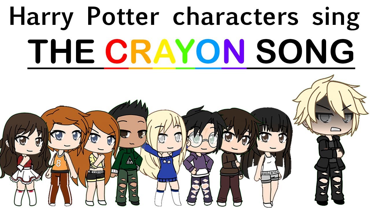 HP Characters Sing The CRAYON Song | Gacha Life