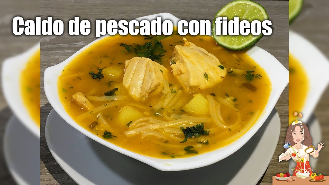 🍲SOPA DE PESCADO🐟 CON FIDEOS‼️🇪🇨 en menos de 30 minutos‼️
