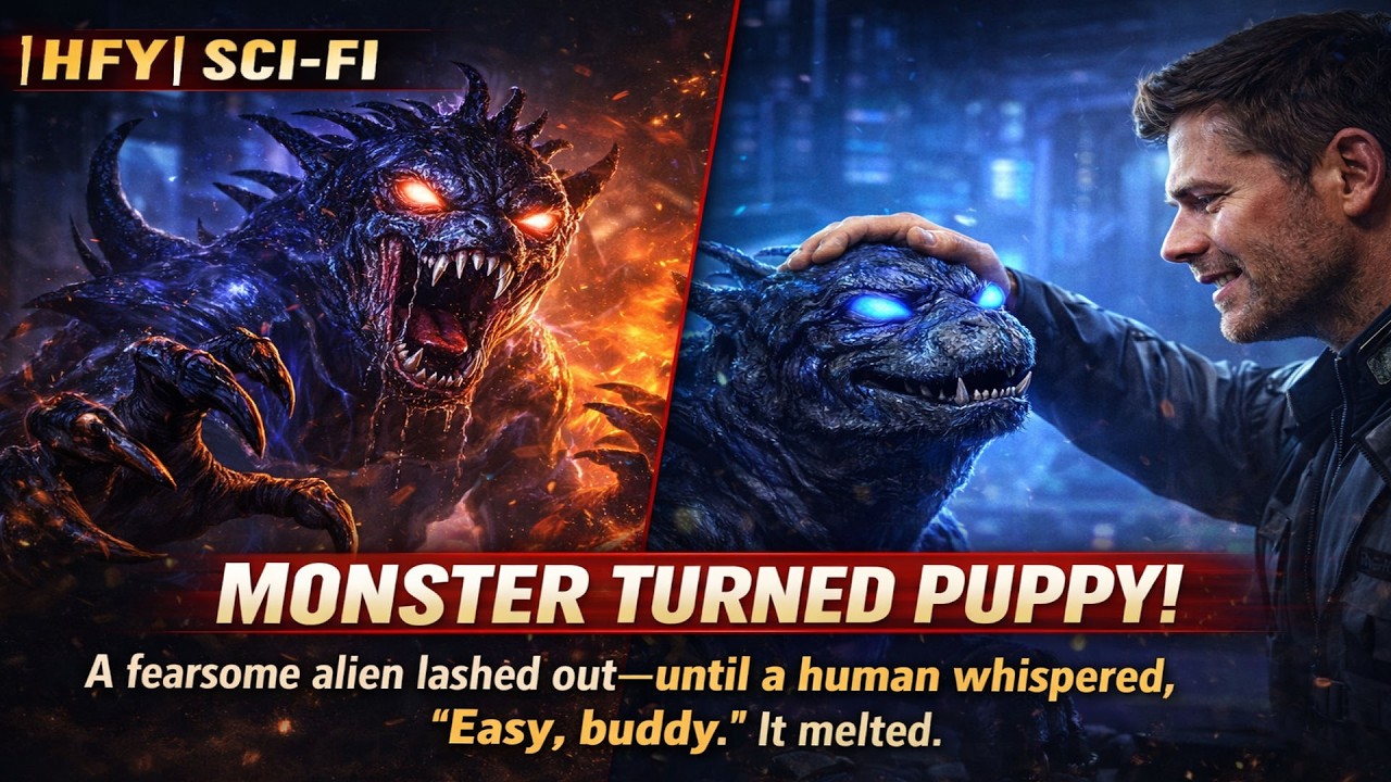 A fearsome alien lashed out—until a human whispered, “Easy, buddy.” It melted |HFY| SCI FI