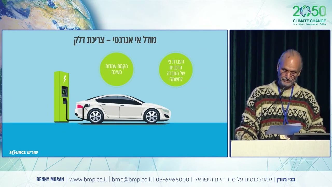 2050 Climate Change - יוקי גיל - מייסד שורש נואם בכנס