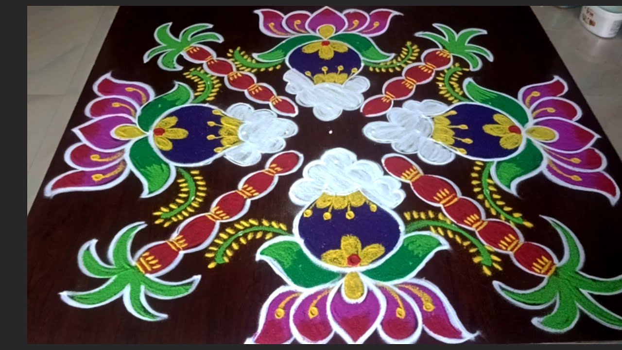 Bhogi kundala muggulu🌹bhogi muggulu🌹 Pongal pot rangolis🌺sankranthi muggulu🌹 sankranthi chukkala mug