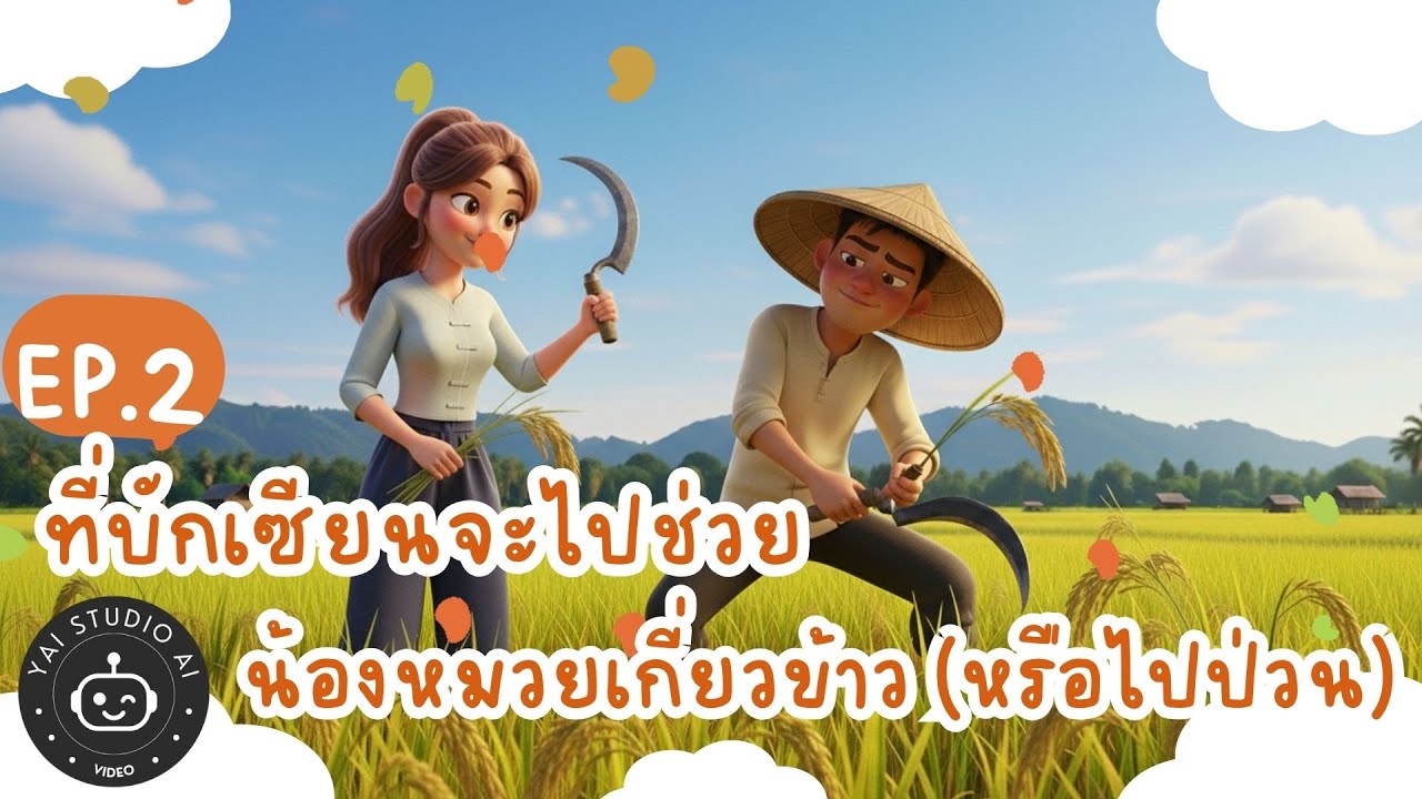 จีบสาวฉบับเซียน เรียนมาน้อย | EP.2 ที่บักเซียนจะไปช่วยน้องหมวยเกี่ยวข้าว (หรือไปป่วน)