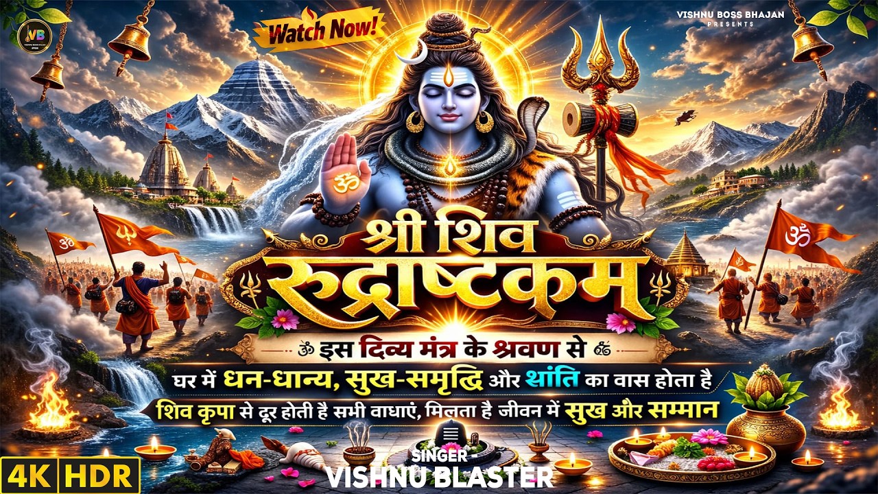 Shri Shiva Rudrashtakam | श्री शिव रुद्राष्टकम | Powerful Shiva Stotram | #mahadev |#bhaktisong