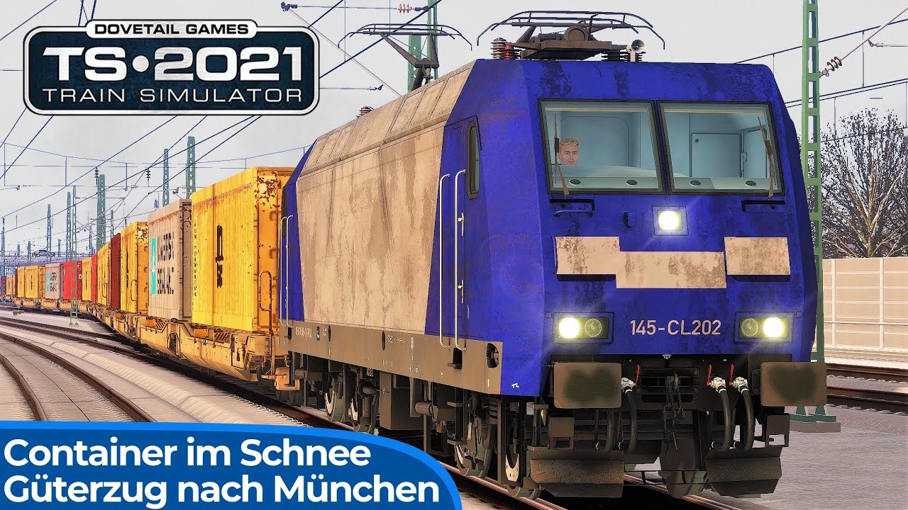 CONTAINER | Güterzug im Schnee – BR145 X-Rail | TRAIN SIMULATOR 2021 | Hamburg - Hannover Radschlupf