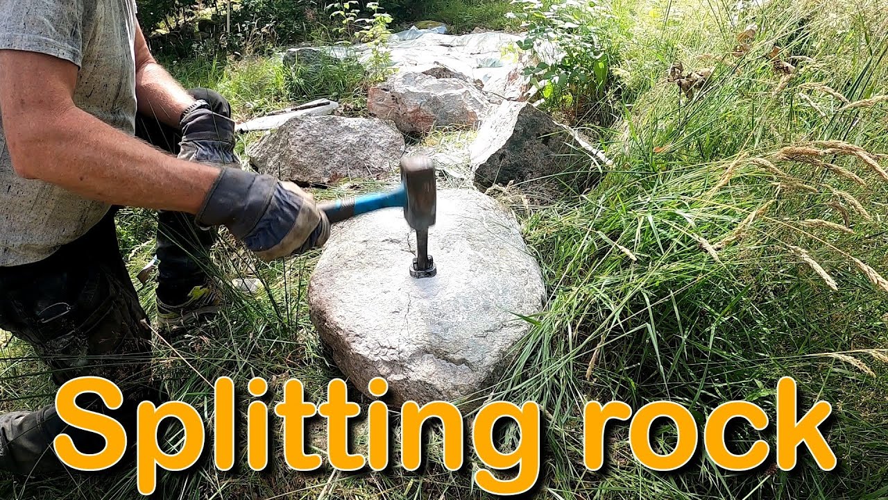 Splitting small rocks ( With wedge and feather)