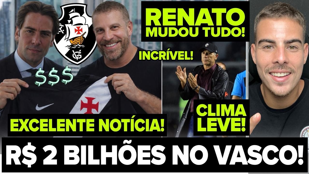 2 BILHÕES EM 5 ANOS NO VASCO! MARCO LAMACCHIA COLOCOU OS VALORES NA MESA? EXCELENTE NOTÍCIA! RENATO!