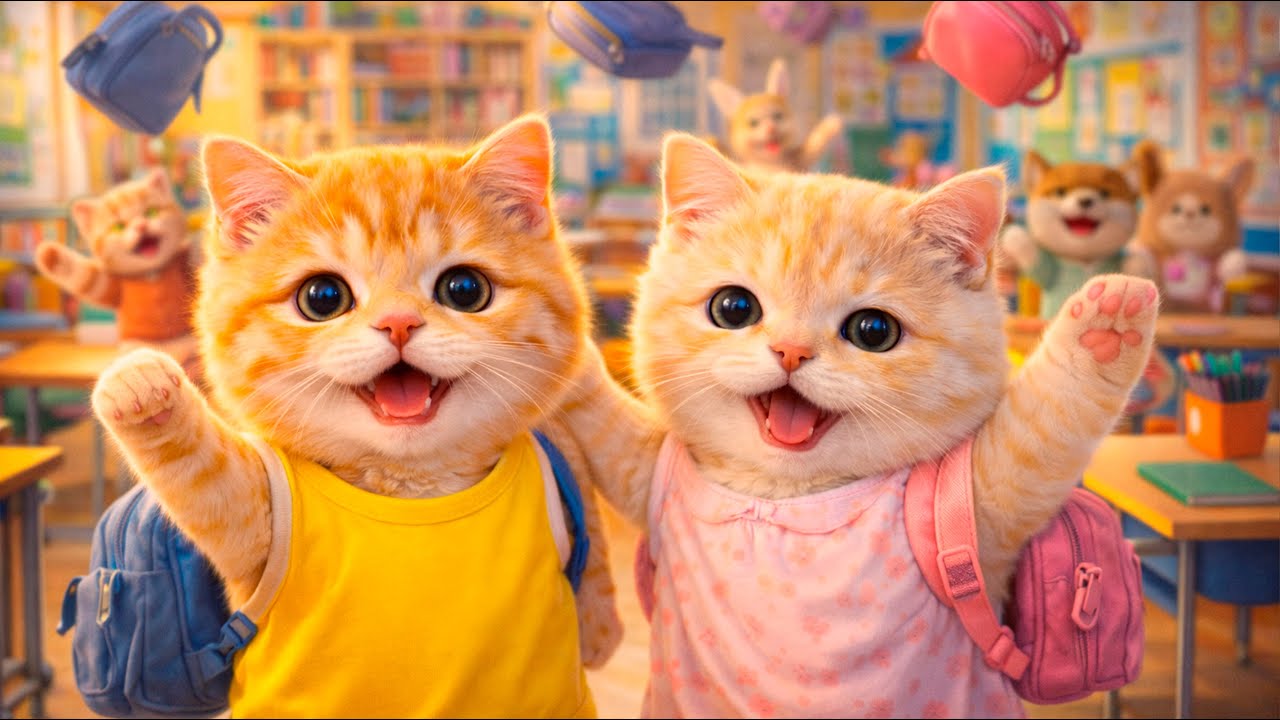 First Day Somewhere New 🎒🐾 | A Heartwarming Cat Family Story