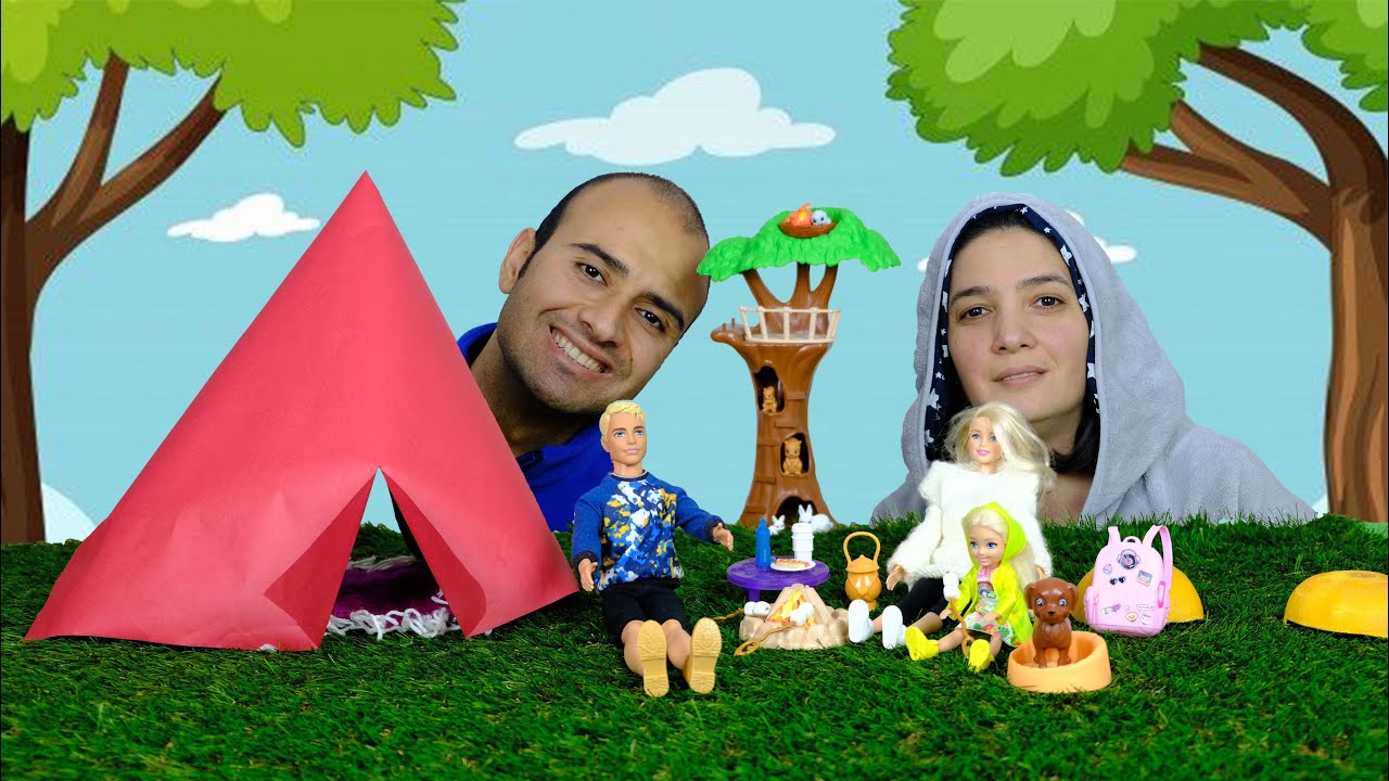 Barbie Ailesi Doğada Kamp Yaptı 🏕| Çocuk Oyunu | Eğitici ve Eğlenceli Çocuk Videosu