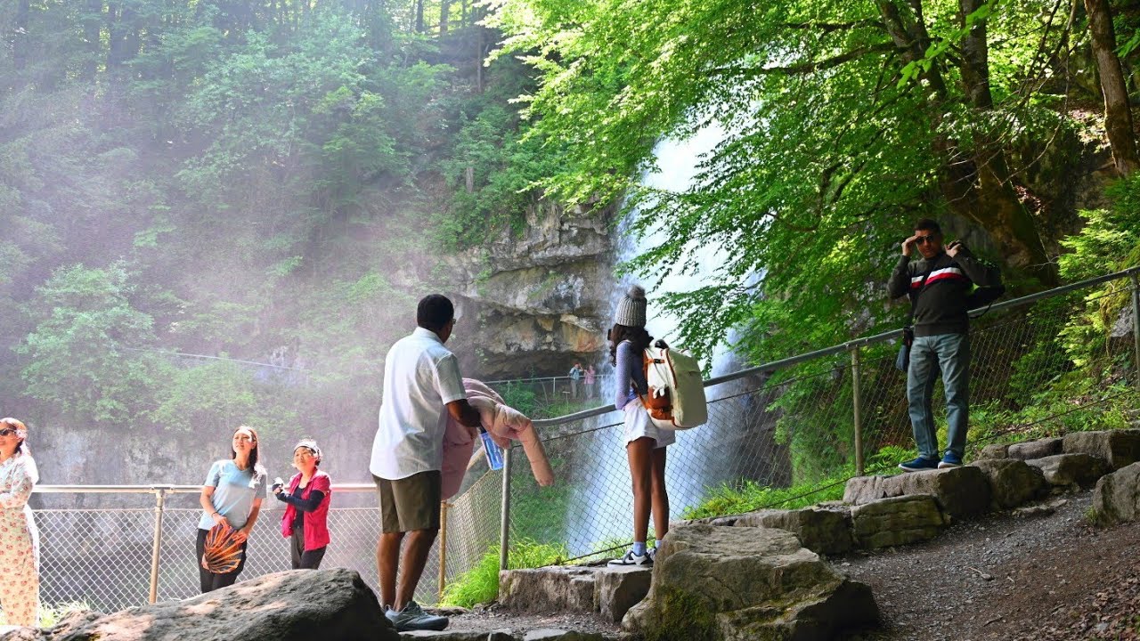 Walking Behind the Waterfall - Giessbach, Switzerland's Best of Nature