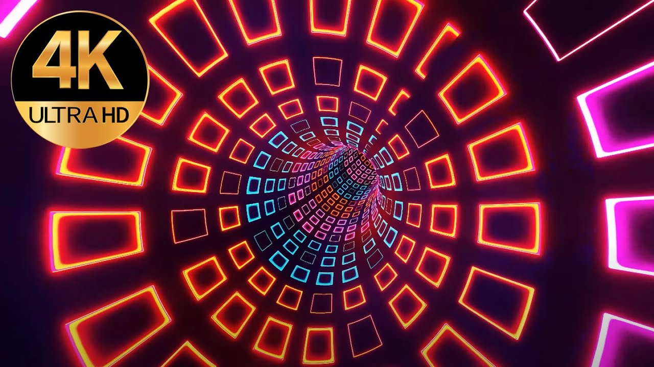 15 hours 4k Abstract Fast Moving Relaxing Sci-fi Light Tunnel Screen saver Seamless Loop Animation