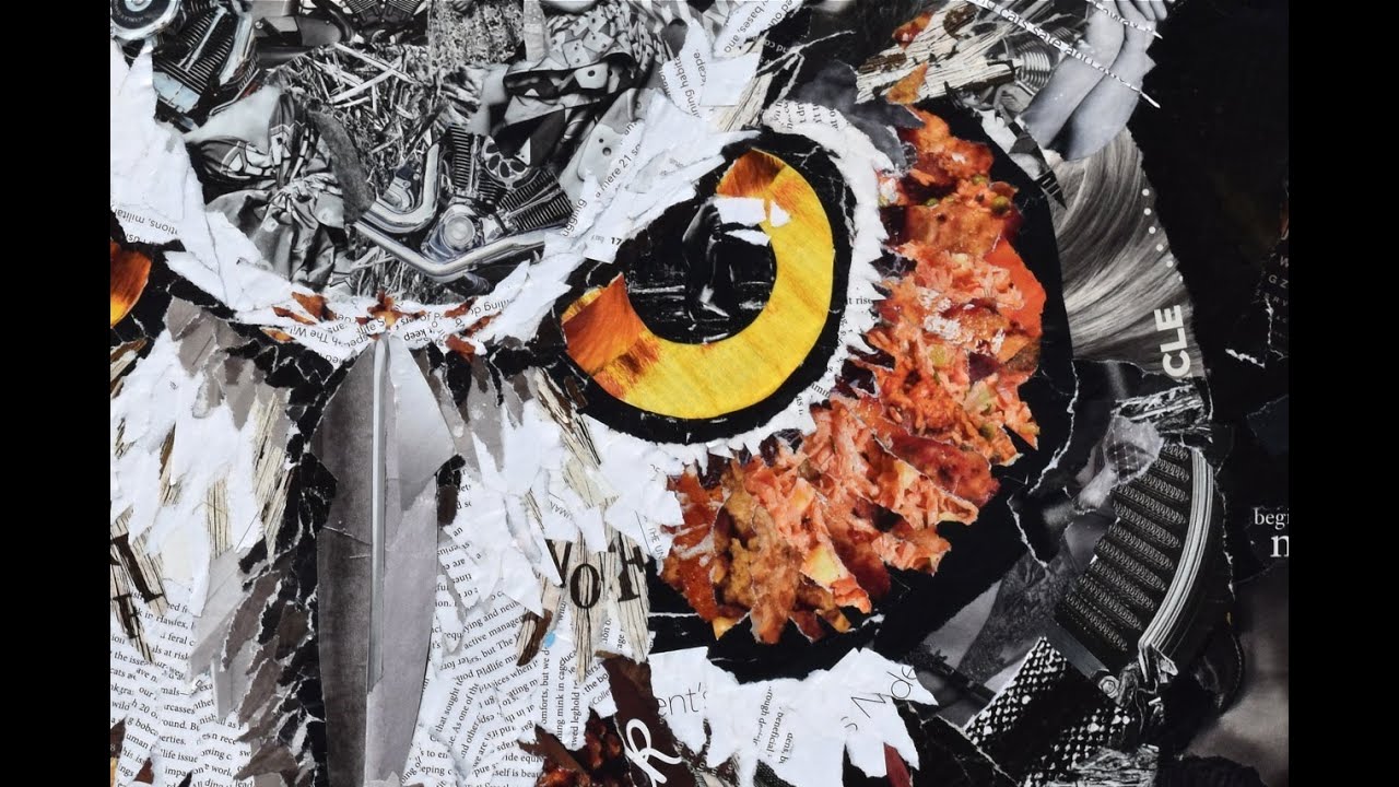Collage Art from torn magazine paper by Deborah Shapiro 2015