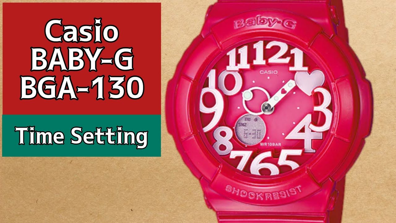 How To Setting Time a Casio Baby-G BGA-130 Watch | SolimBD