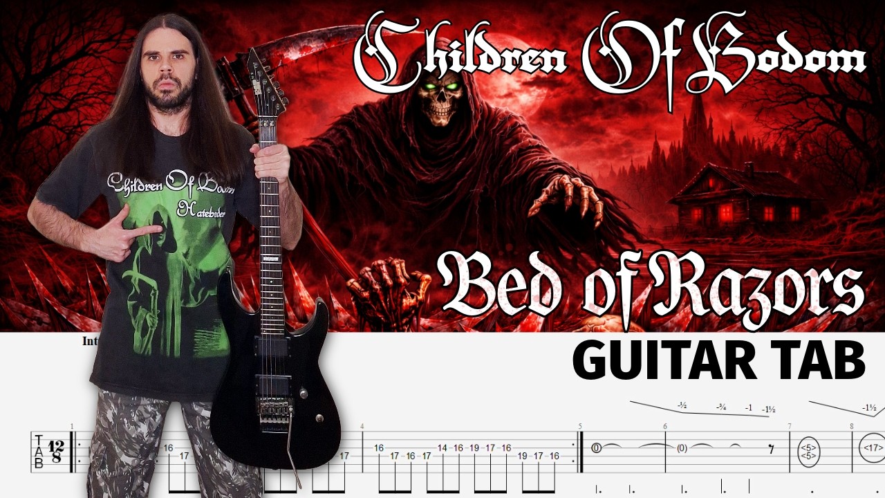 Children Of Bodom - Bed of Razors | Guitar TAB | Guitar Cover | Guitar Lesson