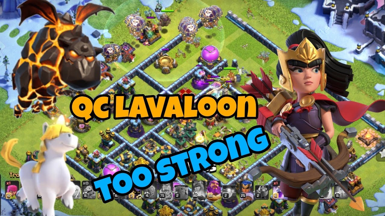 After update Queen Walk lavaloon is too strong | queen charge lalo legend attack | clash of clans