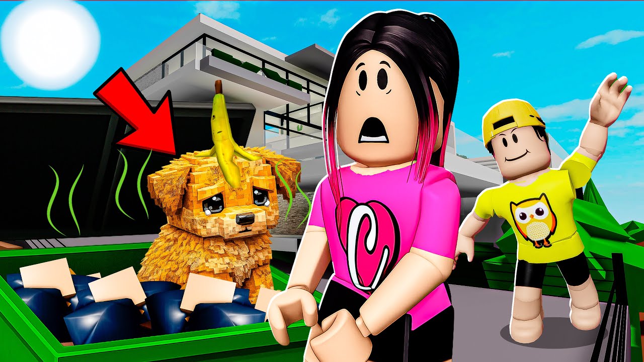 ENCONTREI UM CACHORRINHO ABANDONADO NA MANSÃO DO BROOKHAVEN! *Adotei ele?*