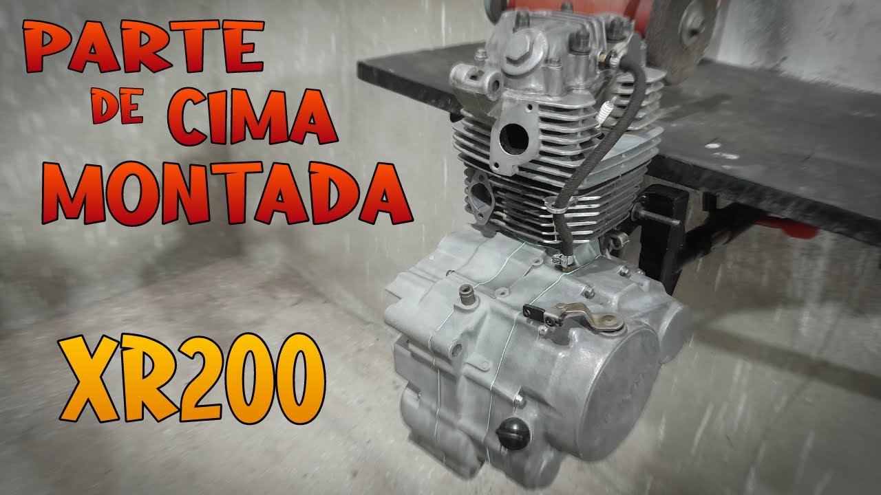 XR 200 COM ROUPA DA CRF 230 #35 - MONTANDO MOTOR DA XR200 ( parte 3 )
