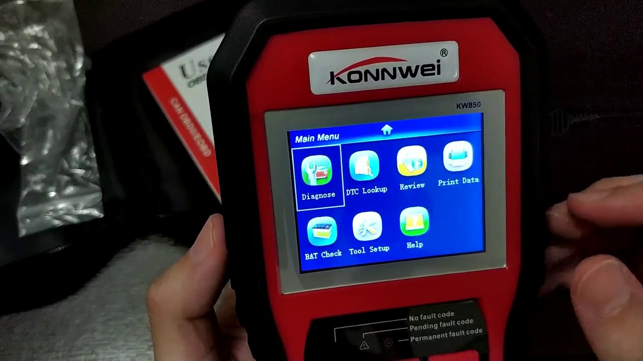 Unboxing Scanner Automotivo Konnwei KW 850