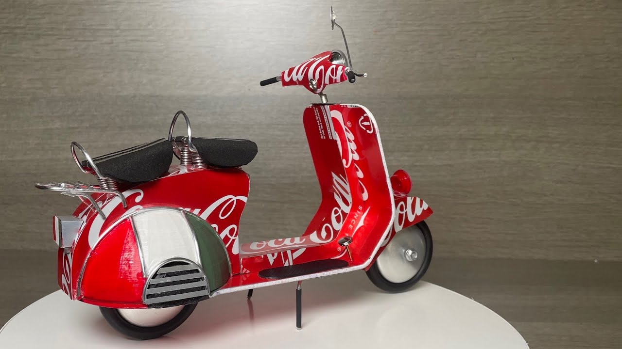 How To Make VESPA Motor DIY With Coca Cola Cans