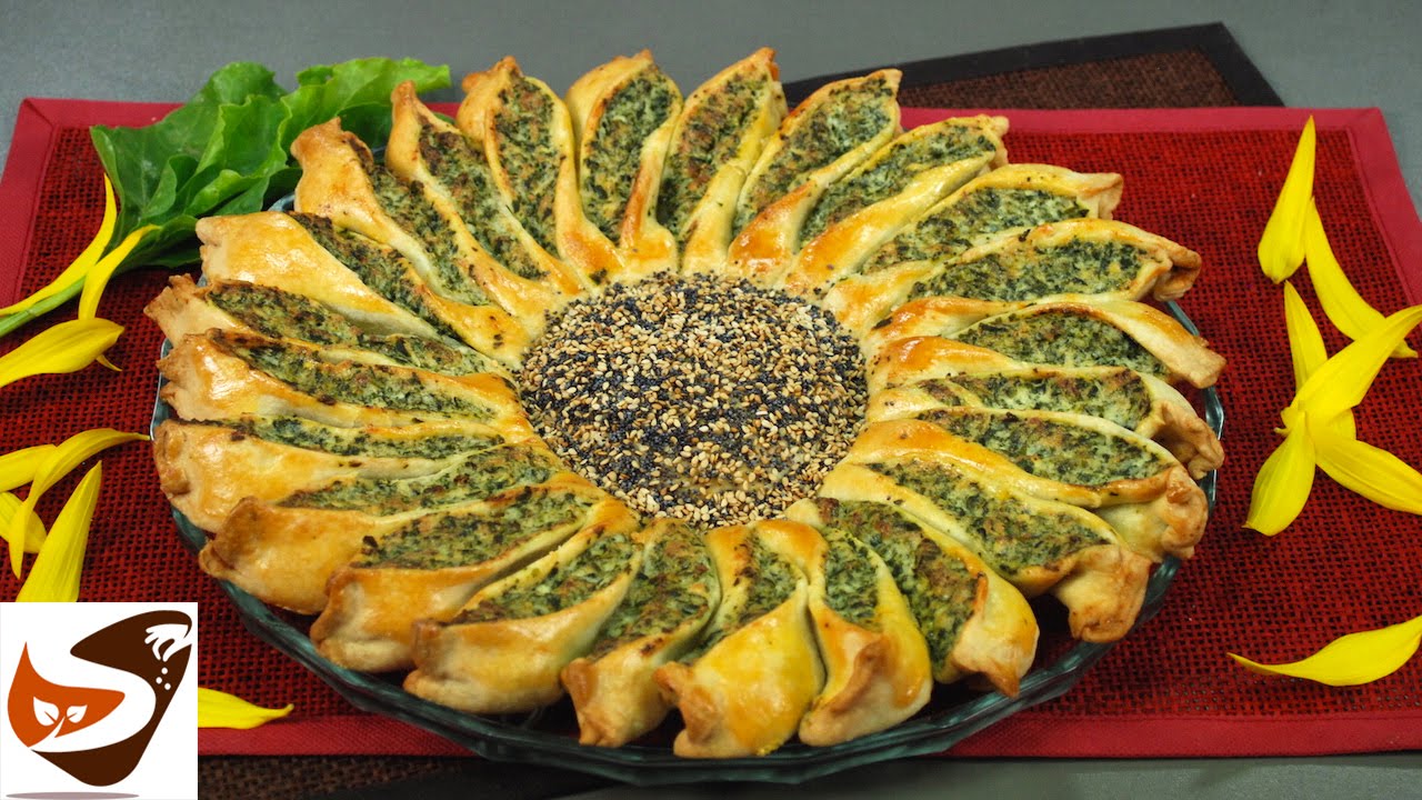Torta salata girasole: con ricotta e spinaci - antipasti (salty cake)
