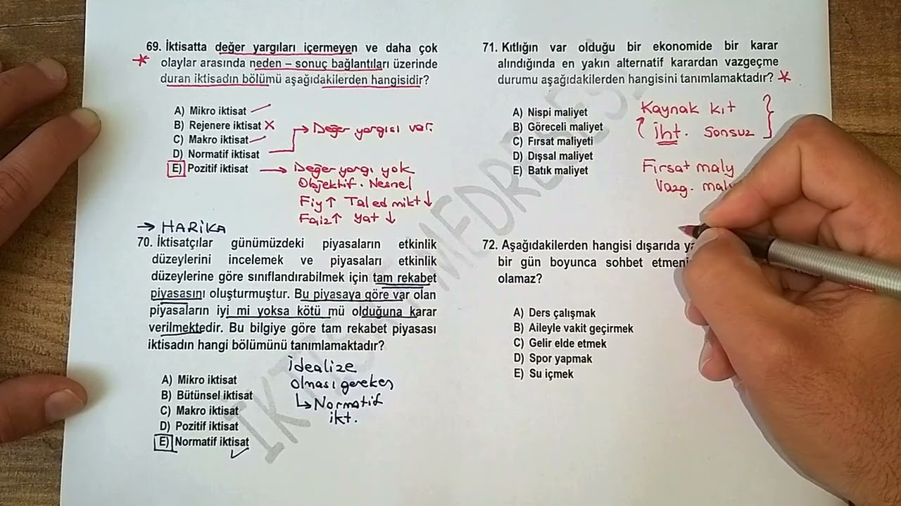 MİKRO İKTİSAT TEMEL KAVRAMLAR SORU ÇÖZÜMÜ - 18